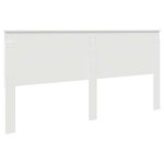 vidaXL Tête de lit avec tête de lit Blanc 200 cm Bois d'ingénierie