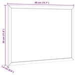 vidaXL Tableau noir avec cadre bois de pin massif noir 40x30 cm