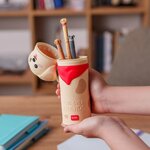 Legami KA0025 - Trousse 2 en 1 en Silicone Golden "Fur-ever Friends" - Kawaii