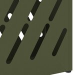 vidaXL Porte-parapluie avec stockage Vert olive 28 x 12 x 41 cm Acier