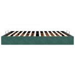 vidaXL Cadre de lit ottoman sans matelas vert foncé 200x200 cm velours