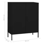 vidaXL Armoire de rangement Noir 80x35x101 5 cm Acier