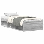vidaXL Cadre de lit sans matelas sonoma gris 90x200 cm
