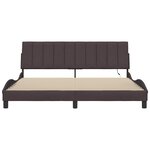 vidaXL Cadre de lit sans matelas marron foncé 180x200 cm tissu