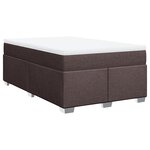 vidaXL Sommier à lattes de lit et matelas marron foncé 120x190cm tissu