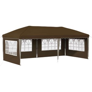 vidaXL Tente de fête pop-up 575 x 289 x 245 cm Taupe