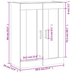 vidaXL Armoire murale chêne sonoma 69 5x34x90 cm bois d'ingénierie