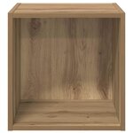 vidaXL Meuble mural avec étagère 2 Pièces chêne artisanal 37 x 37 x 37 cm