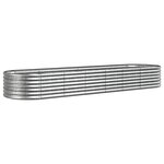 vidaXL Lit surélevé de jardin Acier galvanisé Argenté