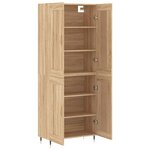 vidaXL Buffet haut Chêne sonoma 69 5x34x180 cm Bois d'ingénierie