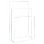 vidaXL Porte-serviettes sur pied Blanc 48x24x79 cm Fer