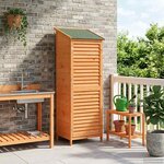 vidaXL Abri de jardin Marron 59 x 56 x 176 cm Bois de Sapin Massif