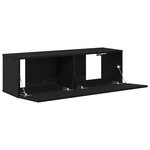 vidaXL Meuble TV 2 Pièces Noir 100 x 30 x 30 cm Bois d'ingénierie
