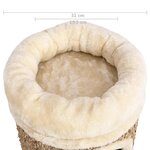vidaXL Maison pour chat avec coussin de luxe 33 cm Herbiers marins
