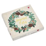 Lot de 6 cartes de voeux avec enveloppe  coffret croix-rouge joyeuses fêtes - houx - draeger paris