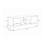 Meuble TV Focus pieds bois 155