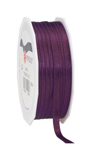 Satin double face 50-m-rouleau 6 mm prune