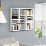 vidaXL Étagère murale Blanc 90x16x78 cm Bois d’ingénierie