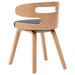 vidaXL Chaises à manger lot de 2 noir bois courbé et similicuir