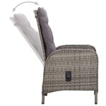 vidaXL Mobilier de bistro de jardin 5 Pièces Résine tressée Gris
