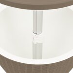 vidaXL Table à glacière 3 en 1 marron clair polypropylène