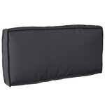 vidaXL Coussin pour dossier de palette Noir 80 x 40 x 12 cm