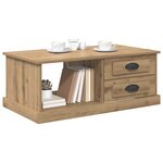 vidaXL Table basse Chêne artisanal 90 x 50 x 35 cm Bois d'ingénierie