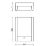 Philips - applique extérieure arbour ir ip44 led h22 cm - anthr