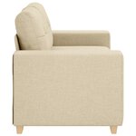Canapé Loveseat vidaXL Crème 120 cm en tissu