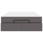vidaXL Cadre de lit avec matelas avec matelas 2 Pièces Gris PVC