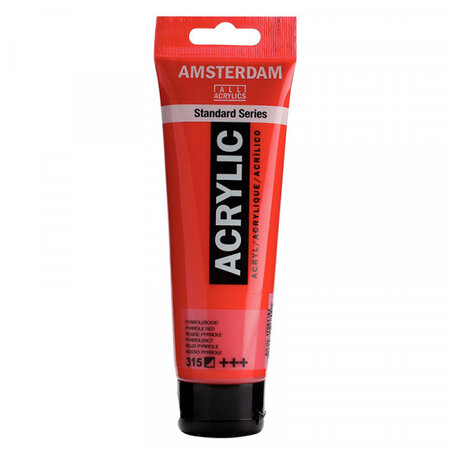 Peinture acrylique en tube - rouge pyrrole - 120ml - amsterdam