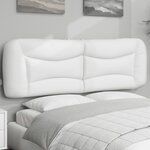 vidaXL Coussin de tête de lit blanc 160 cm similicuir