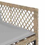 vidaXL Ensemble à manger de jardin avec coussins 5Pièces Beige poly rotin