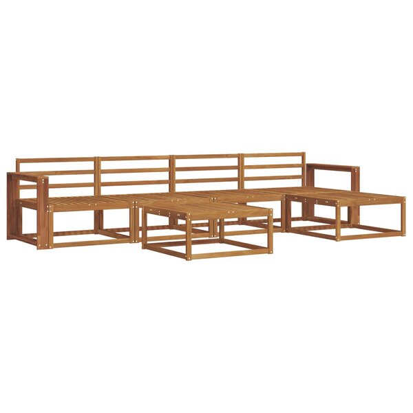 vidaXL Ensemble de canapés d'extérieur 6 Pièces Naturel