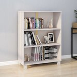 vidaXL Bibliothèque HAMAR Blanc 85x35x112 cm Bois de pin massif