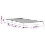 vidaXL Cadre de lit cire marron 90x200 cm bois de pin massif