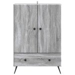 vidaXL Buffet Sonoma gris 66 x 34 5 x 95 cm Bois d'ingénierie