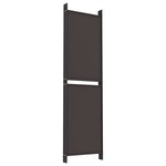 vidaXL Cloison de séparation 6 panneaux Marron 300x180 cm Tissu
