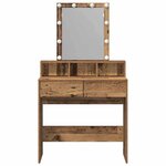 vidaXL Coiffeuse Bois Ancien 80 x 41 x 144 5 cm Bois d'ingénierie