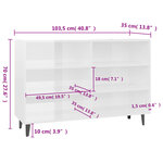 vidaXL Buffet blanc brillant 103 5x35x70 cm bois d'ingénierie