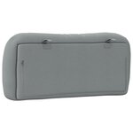 vidaXL Coussin de tête de lit gris clair 90 cm tissu