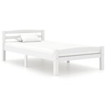 vidaXL Cadre de lit Blanc Bois de pin massif 100x200 cm