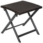 Tectake Tabouret pliant  résine tressée