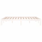 vidaXL Cadre de lit sans matelas blanc bois de pin massif 140x190 cm