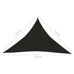 vidaXL Voile d'ombrage 160 g/m² Noir 3 5x3 5x4 9 m PEHD