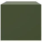 vidaXL Table basse vert olive 67x50x44 cm acier