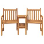 vidaXL Chaises de Jardin Marron 152 x 63 x 89 cm Bois de teck solide