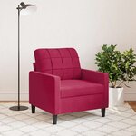 vidaXL Fauteuil Rouge bordeaux 60 cm Velours