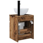vidaXL Meuble de lavabo mural Bois ancien 39 x 35 x 63 cm
