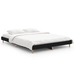 vidaXL Cadre de lit sans matelas noir 140x190 cm bois d'ingénierie